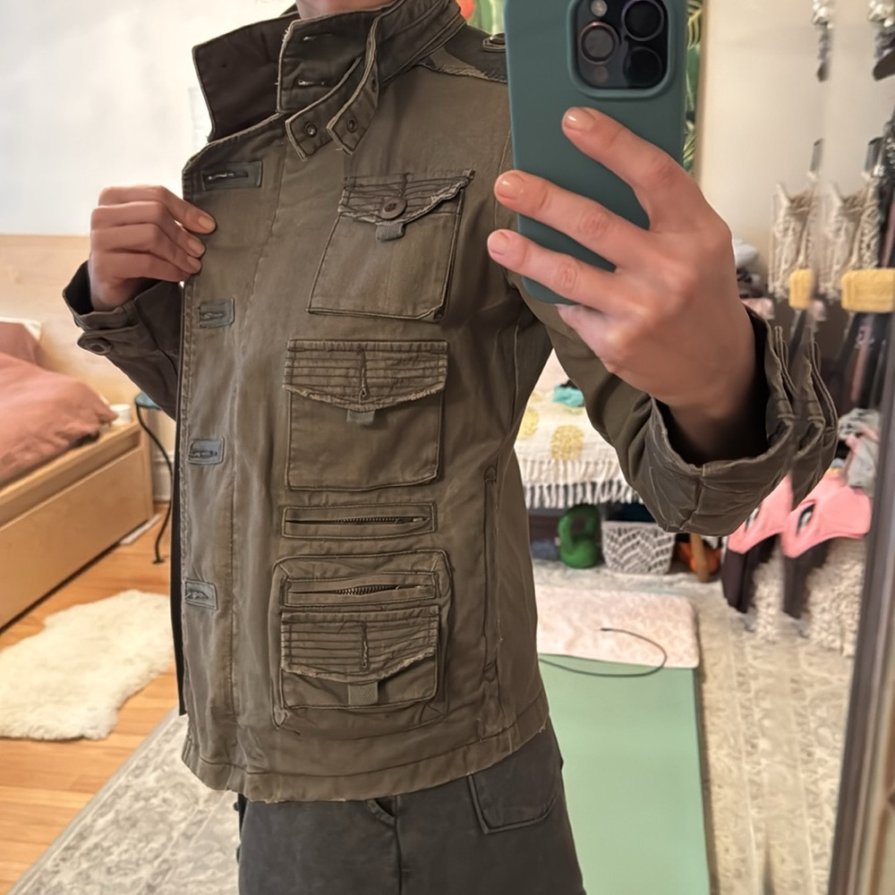 Nasty Gal - Hellz Bellz - vintage Army inspired jacket - size Small - Picture 8 of 10
